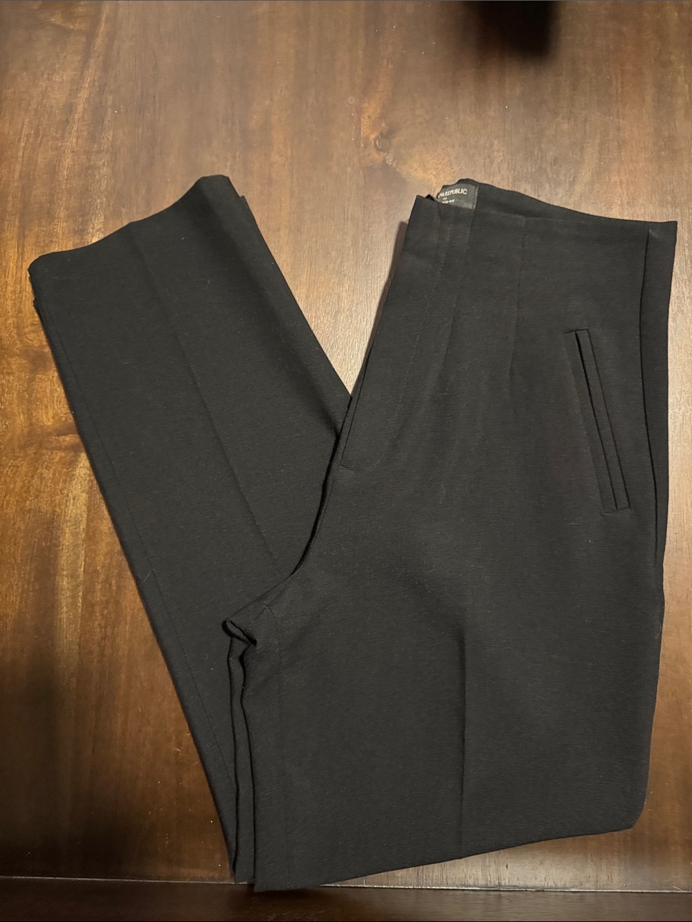 Banana Republic Women's Black High-Rise Straight Leg Pants